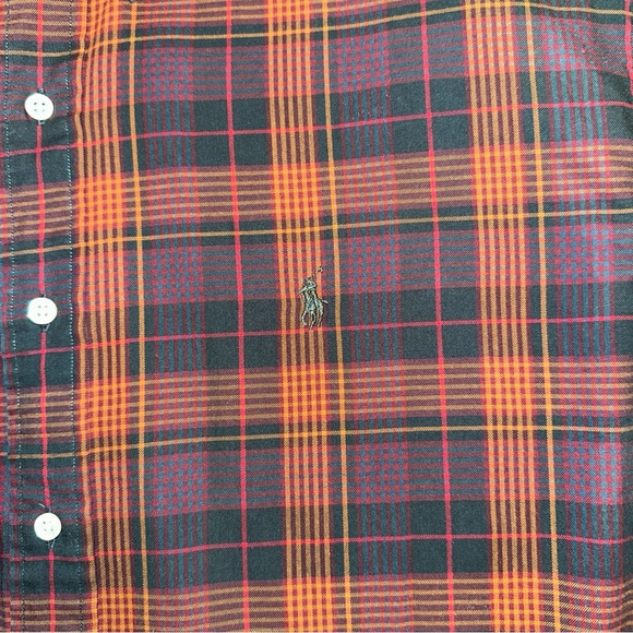 Ralph Lauren Blake Mens XL Button Up Shirt Long Sleeve Plaid Multi Color - Picture 10 of 13